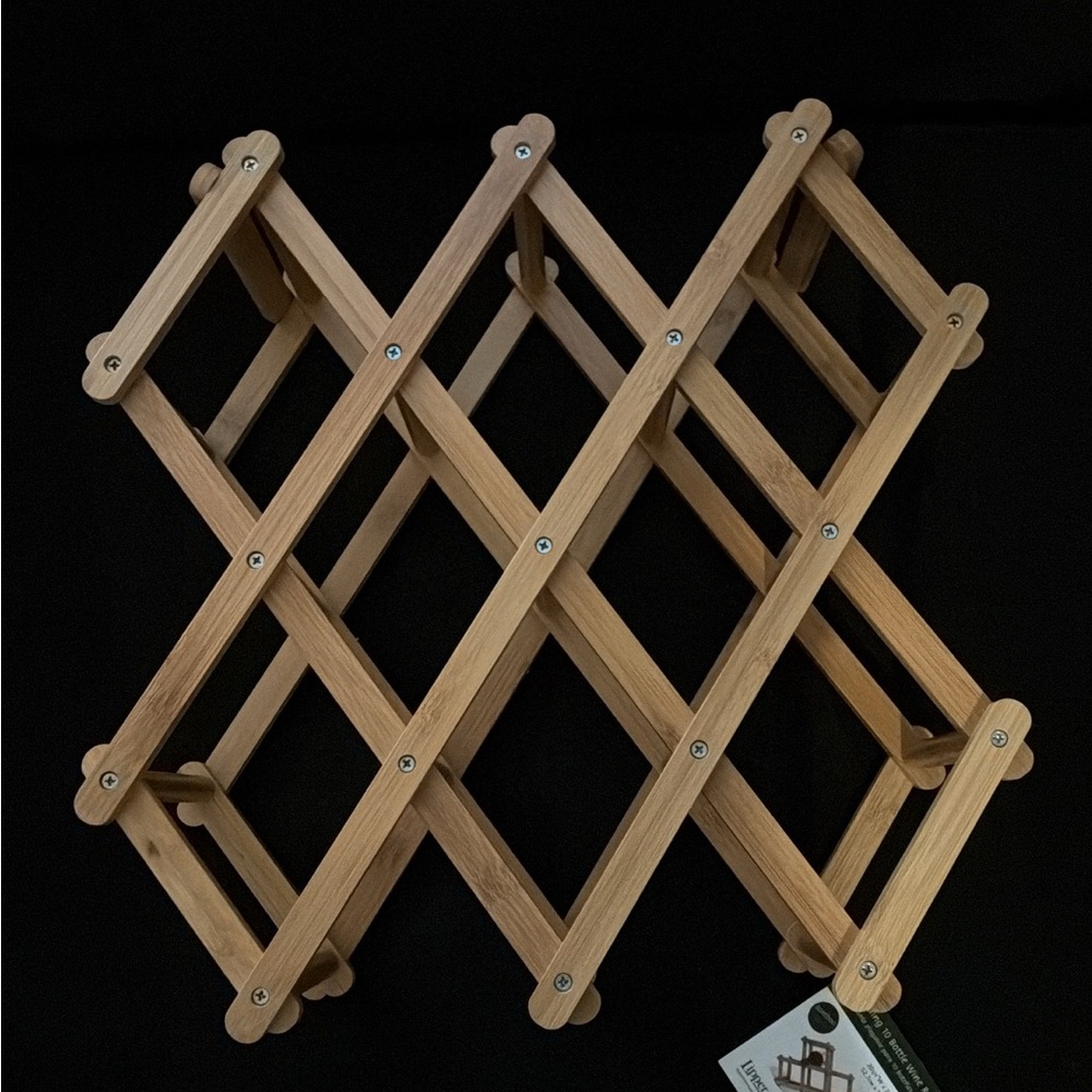Lipper International Wooden Rack - Natural Brown
